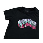 John Richmond T-Shirt Girocollo Tinta Unita con Logo per Neonata RIP26085TS NERO JOHN RICHMOND 