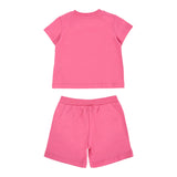 Moschino Completo 2 Pezzi T-Shirt-Short Tinta Unita per Neonata MVG00M FUXIA MOSCHINO 