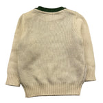 TRUSSARDI maglia girocollo tinta unita con ricamo in contrasto Panna per Neonato TIA25149MA PANNA TRUSSARDI 