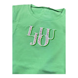 Liu Jo T-Shirt Girocollo Tinta Unita con Logo per Bambina GA5116X VERDE LIU JO 