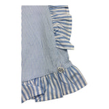 Please Baby-Mädchen Weiß/Blau Gestreiftes Ärmelloses Shirt