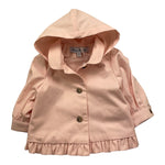 Tartine Et Chocolat Giubbino Modello Trench Tinta Unita con Cappuccio per Neonata TY44001 ROSA TARTINE ET CHOCOLAT 