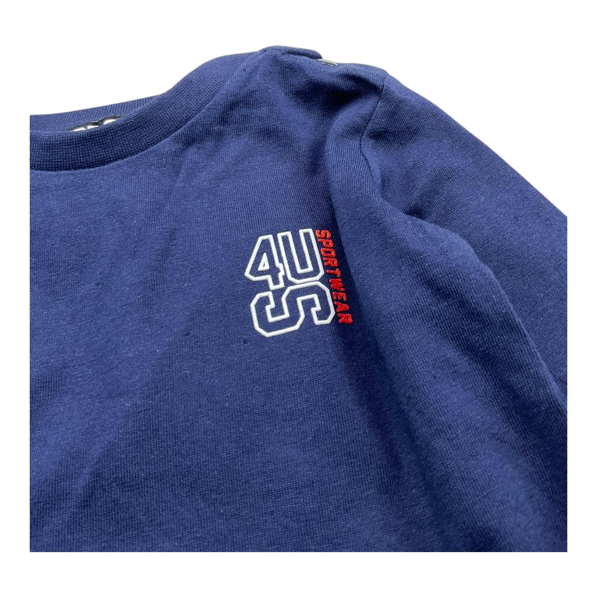 CESARE PACIOTTI shirt girocollo tinta unita con stampa Blu per Neonato TSP23028 BLU CESARE PACIOTTI 