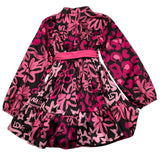 NAIDA abito manica lunga stampa fantasia Fuxia per Bambina NAAB289 FUXIA NAIDA 