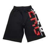 Iceberg Bermuda-Shorts in einfarbigem Trainingsanzug mit elastischer Taille in Schwarz für Jungen