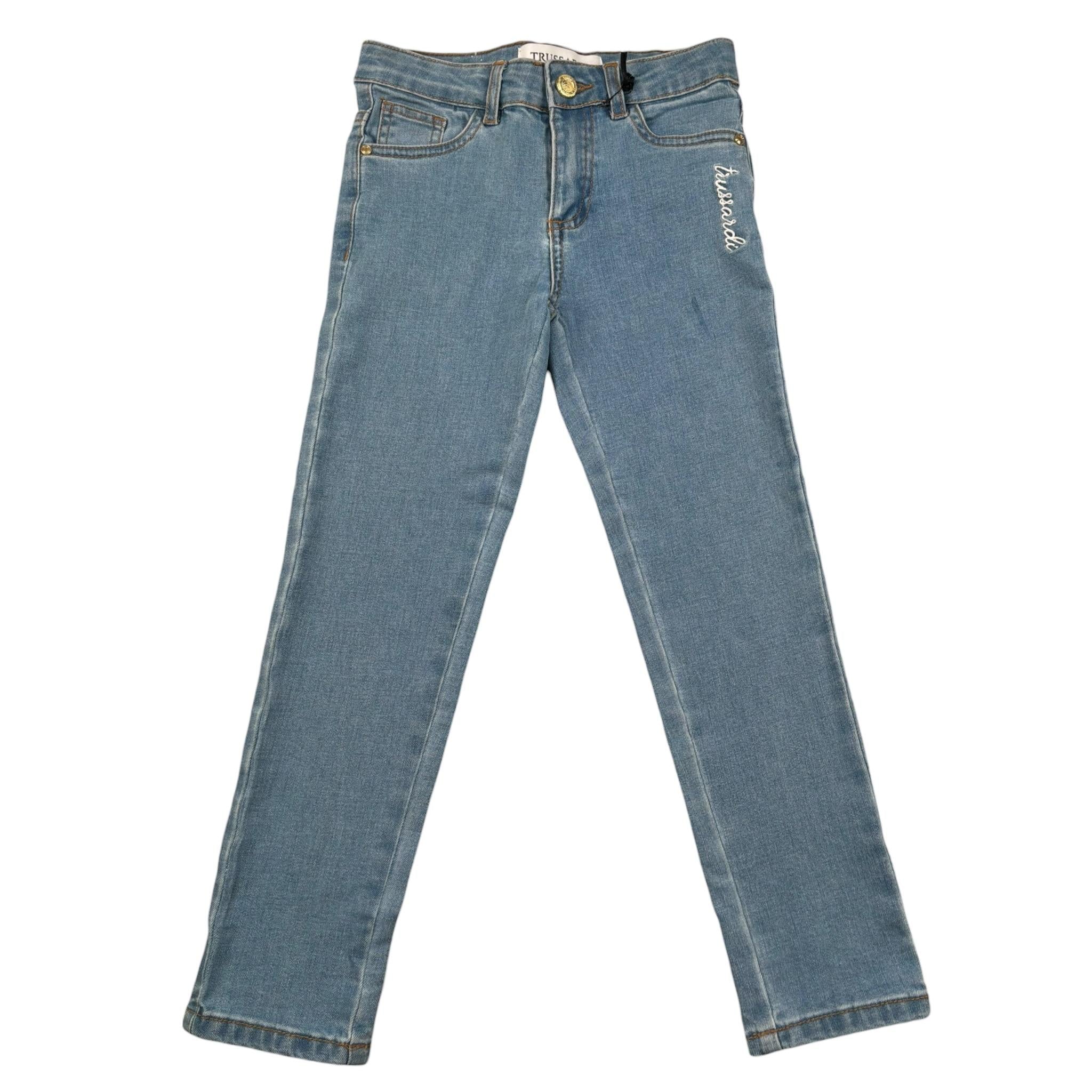 Trussardi Jeans Tinta Unita con Girovita Regolabile per Bambina TGP25020JE AZZURRO TRUSSARDI 