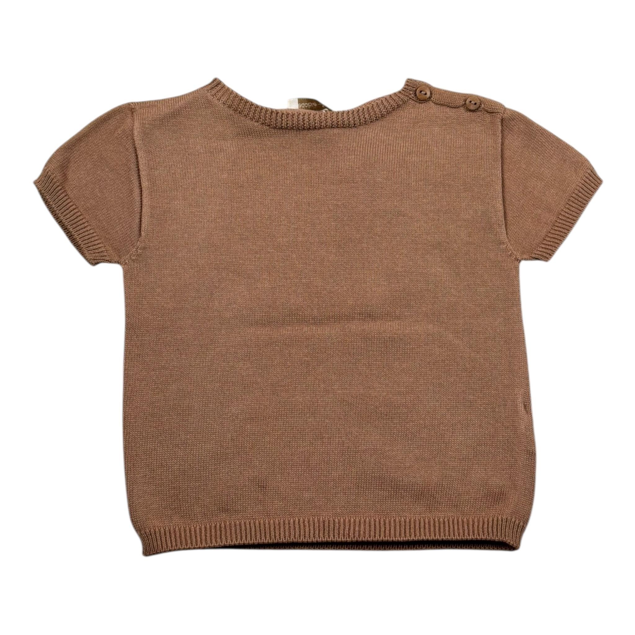 Wedoble T-Shirt Girocollo Tinta Unita per Neonato V2409301C MARRONE WEDOBLE 