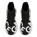 Dolce &amp; Gabbana Sneakers im einfarbigen Sockenstil mit schwarzem Logo-Print für Jungen