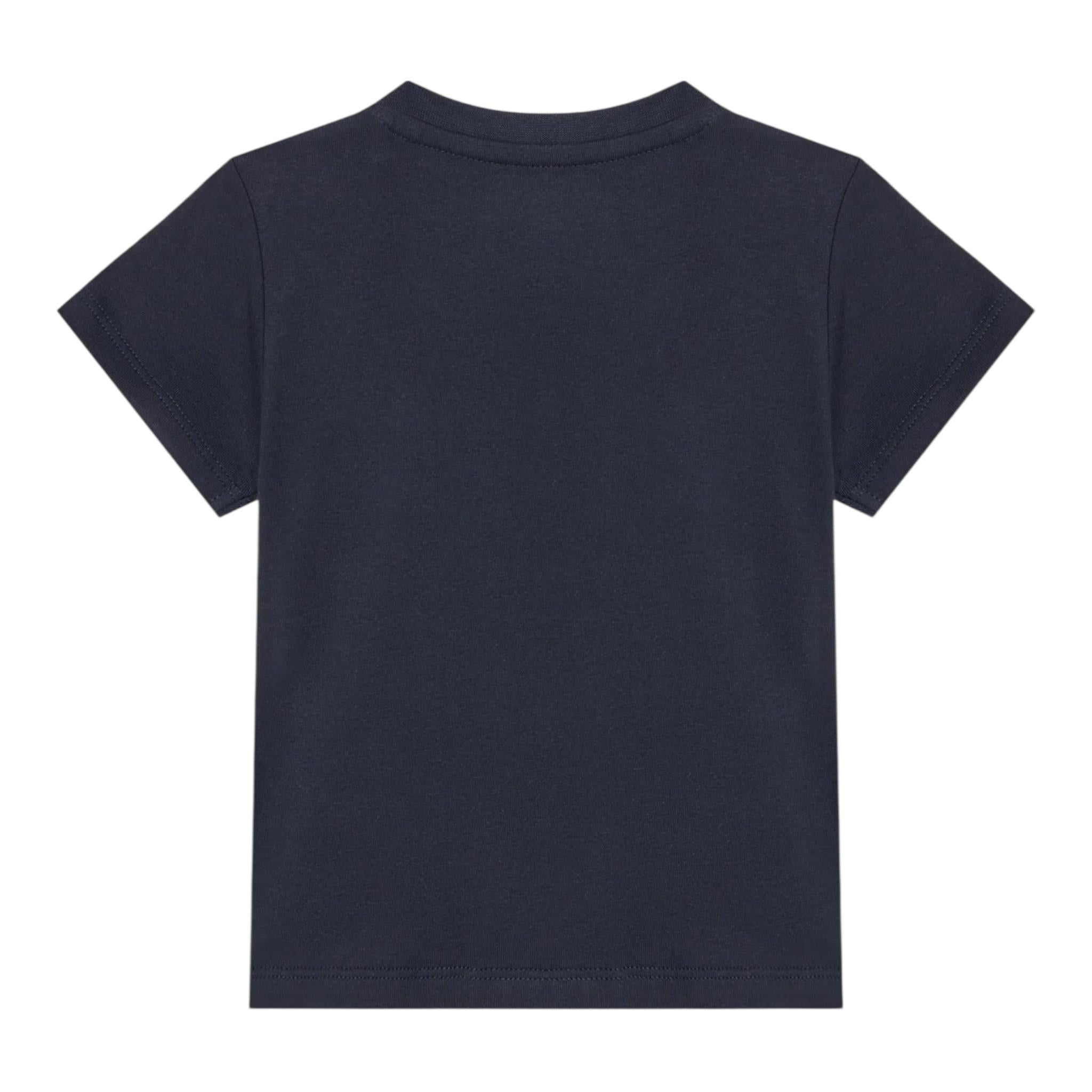 Guess T-Shirt Gircollo Tinta Unita con Stampa per Neonato I5RI03I3Z14X BLU GUESS 