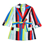 Fun & Fun Giacca Multicolor con Cintura E Fantasia A Righe per Bambina FNJJK14861 MULTICOLOR FUN & FUN 