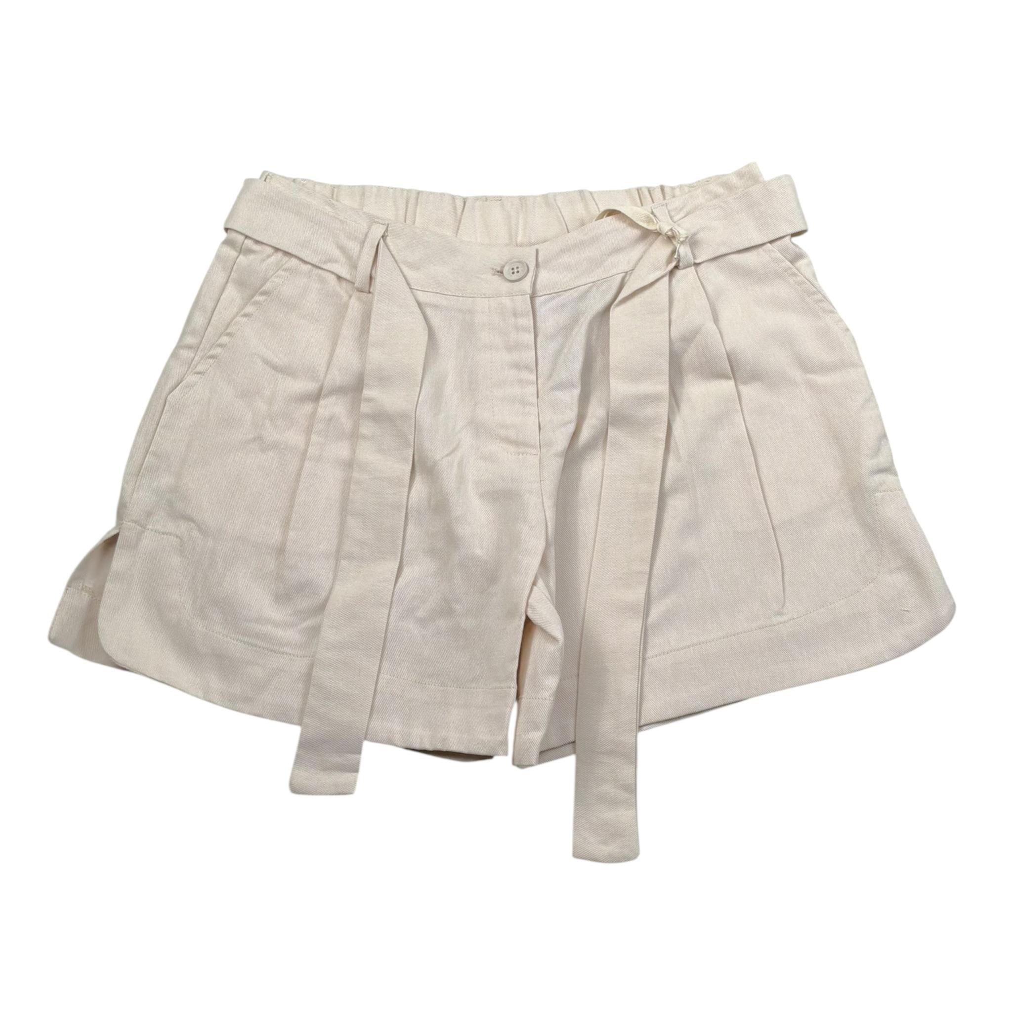 Manila Grace Short Tinta Unira con Cinturino per Bambina MG2615X BEIGE MANILA GRACE 