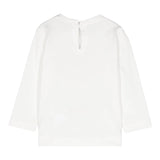 MONNALISA shirt tinta unita girocollo con stampa Bianco per Neonata 39D600 BIANCO MONNALISA 