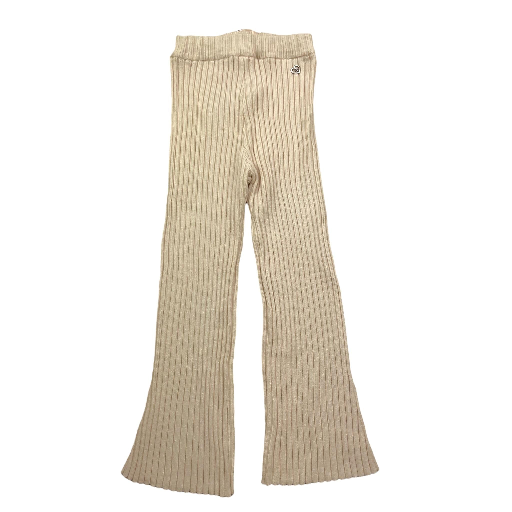 PLEASE leggins tinta unita con elastico in vita Beige per Bambina FJ25230G65 BEIGE PLEASE 