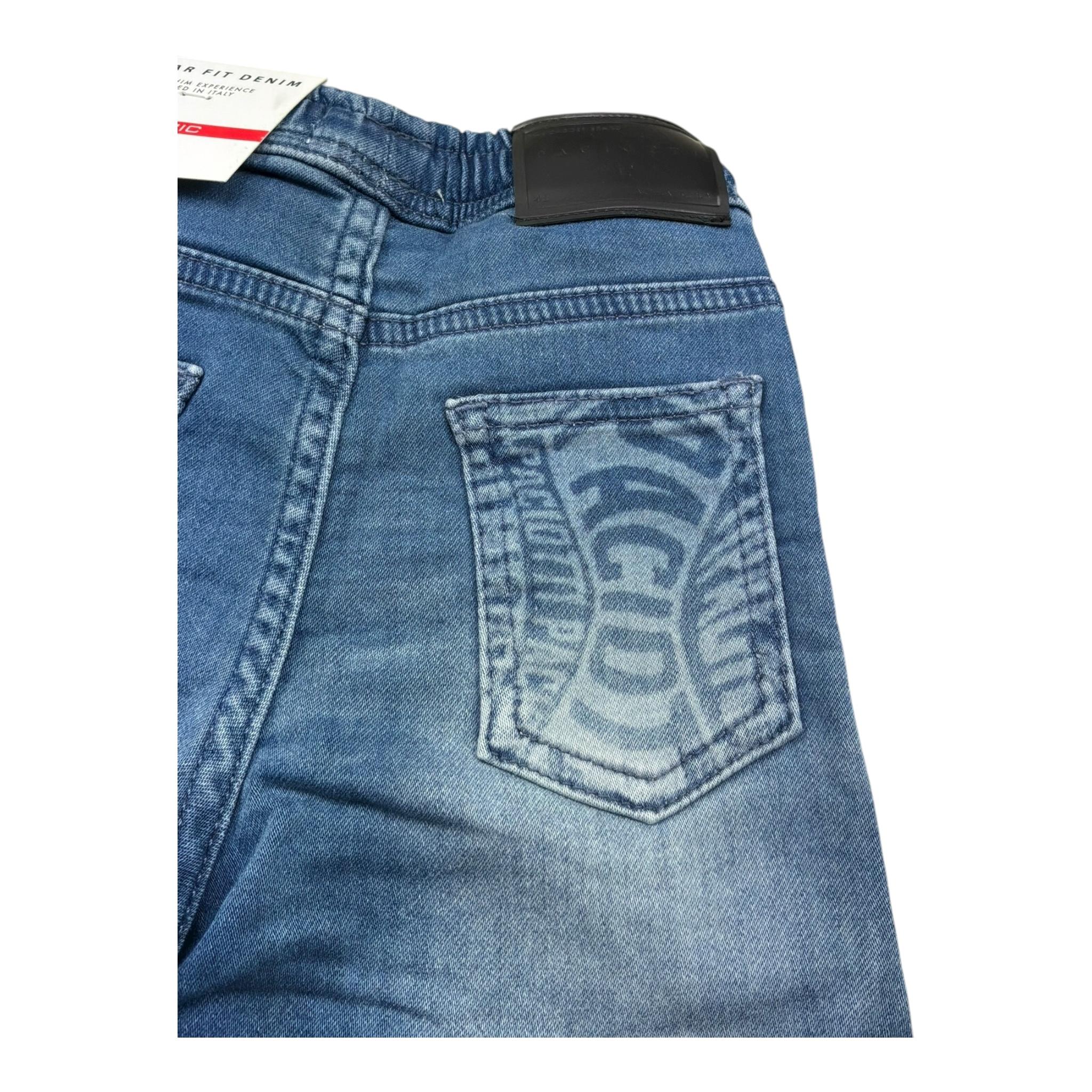 Cesare Paciotti Pantalone Effetto Denim Tinta Unita con Elastico In Vita per Neonato PTP5101BN BLU CESARE PACIOTTI 