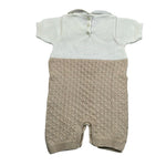 Scaldacuore pagliaccetto Bicolore Mezza Manica per Neonato TR02PE24 BIANCO/BEIGE SCALDACUORE 