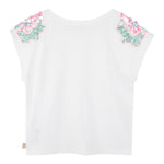 Billieblush Canotta Tinta Unita con Paillettes per Bambina U20994 BIANCO BillIEBLUSH 
