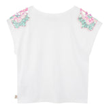 Billieblush Canotta Tinta Unita con Paillettes per Bambina U20994 BIANCO BillIEBLUSH 