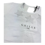 Gaelle T-Shirt Girocollo Tinta Unita con Logo per Bambina 2746M00411 BIANCO GAELLE 