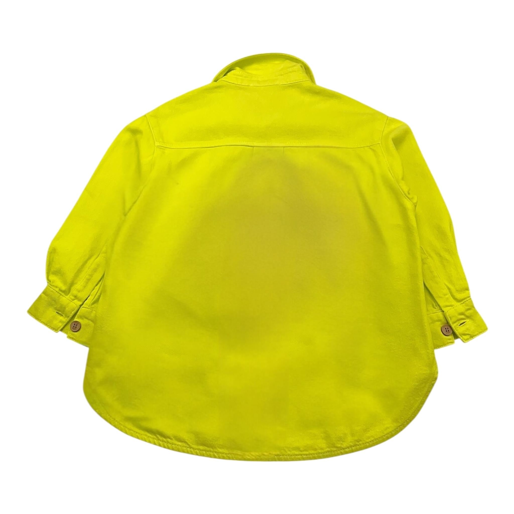 Dou Dou Camicia Tinta Unita con Tasche E Stampa per Bambina DW277 GIALLO FLUO DOU DOU 