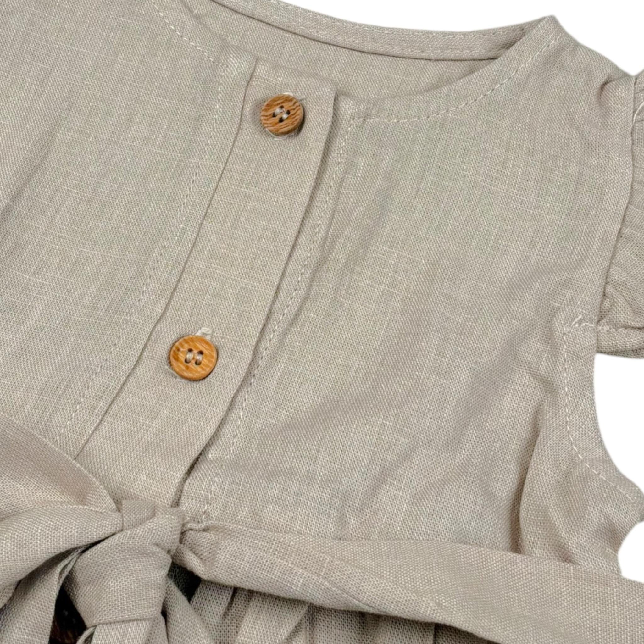 Babyvip Abito Tinta Unita con Cintura per Neonata T1327 SABBIA BABYVIP 