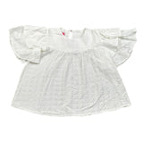 Kaos Camicia Tinta Unita Traforata per Bambina KS164 BIANCO KAOS 