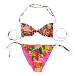 4Giveness Costume 2 Pezzi Tinta Unita con Fantasia Triangolo-Slip per Bambina 125GBWBK5257 ROSA 4GIVENESS 