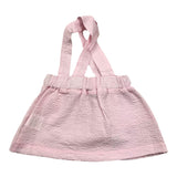 JO Milano Einfarbiger Rock mit rosa Hosenträgern für Babys