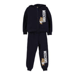 MOSCHINO completo 2pz in tuta felpa-pantalone tinta unita Blu per Bambino HUK03X BLU MOSCHINO 
