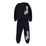 MOSCHINO completo 2pz in tuta felpa-pantalone tinta unita Blu per Bambino HUK03X BLU MOSCHINO 