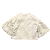 Twinset Einfarbige Kunstlederjacke Halbarm Creme Für Mädchen