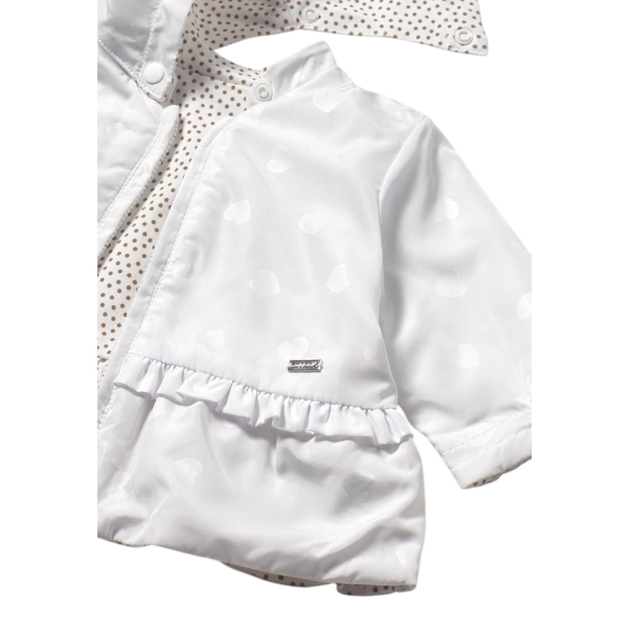 Mayoral Giubbino Bicolore con Cappuccio Reversibile Bianco per Neonata 1479X BIANCO MAYORAL 