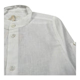 Pure Firenze Camicia Manica Lunga Collo Coreano Tinta Unita per Neonato PC03176 BIANCO PURE FIRENZE 