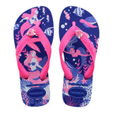 Havaianas Flip-Flops, einfarbig, mit blauem Meerjungfrauenmuster für Mädchen
