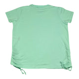 Hinnominate Einfarbiges T-Shirt mit Rundhalsausschnitt und Schnürung, Aqua für Mädchen