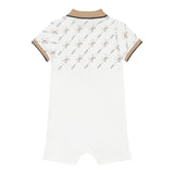 Boss Pagliaccetto Mezza Manica Tinta Unita per Neonato J52206 BIANCO BOSS 