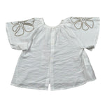 M+E' Camicia Mezza Manica tinta unita Cn Ricami Bianco per Neonata UE1699 BIANCO M+E' 