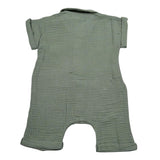 Teddy E Minou Pagliaccetto Mezza Manica Tinta Unita per Neonato E25TU008C0070XX VERDE TEDDY E MINOU 