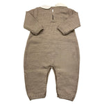 BABY LORD tutina manica lunga tinta unita cn babbucce Fango per Neonato 316 FANGO BABY LORD 