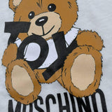Moschino Pagliaccetto Tinta Unita con Stampa per Neonata MUT049 BIANCO MOSCHINO 