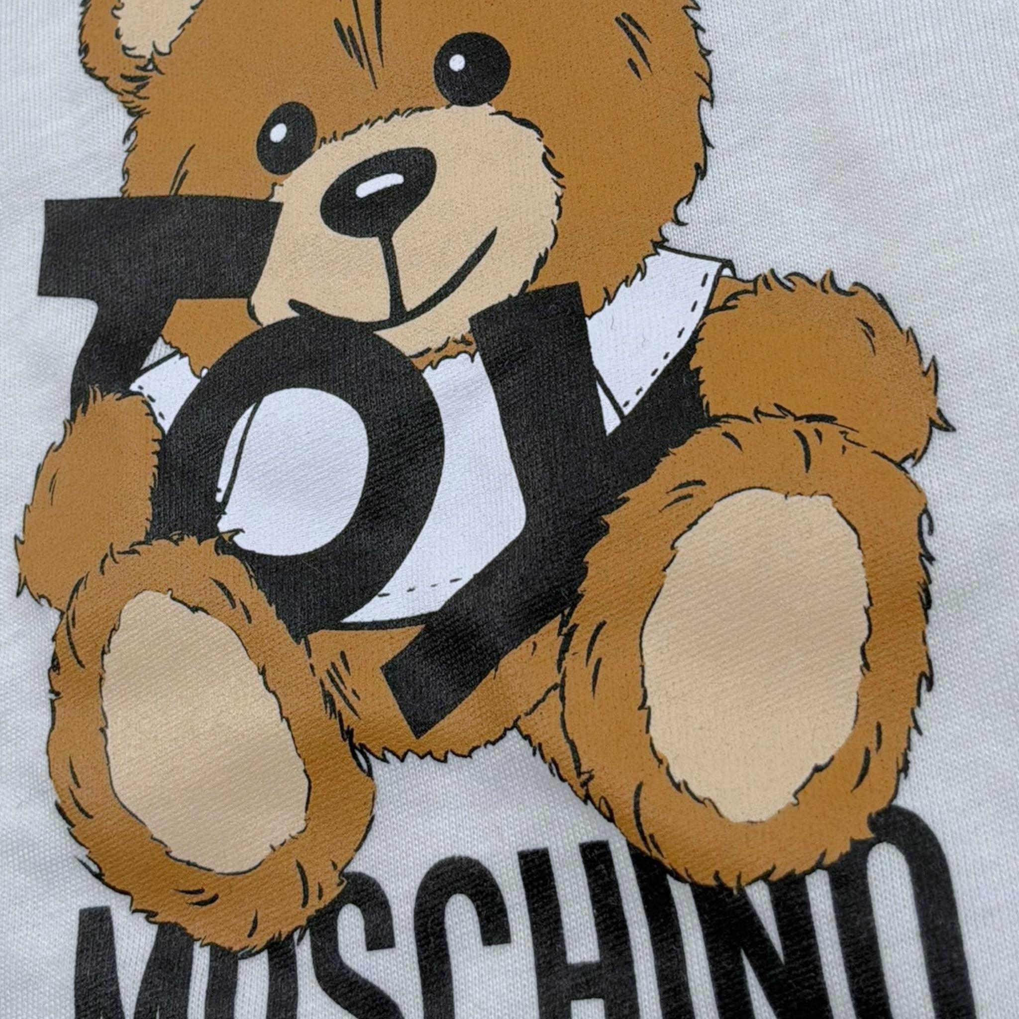 Moschino Pagliaccetto Tinta Unita con Stampa per Neonata MUT049 BIANCO MOSCHINO 