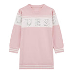 GUESS abito in maglia tinta unita con stampa Rosa per Bambina K4YK01Z3GW0X ROSA GUESS 