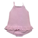 Le Bebe Pagliaccetto Bretelline Tinta Unita per Neonata LBG6274 ROSA LE BEBE 