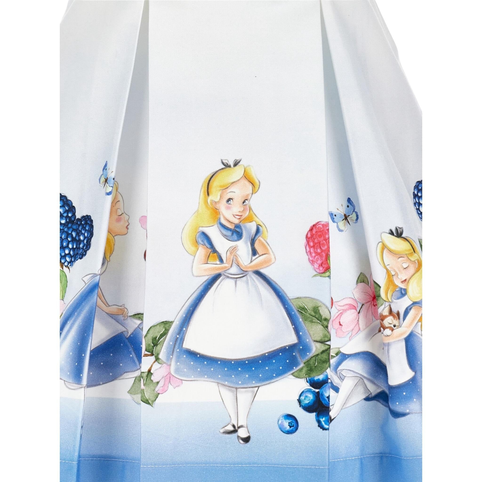 Monnalisa Abito Mezza Manica Bicolore per Bambina 11E920XX BIANCO/AZZURRO MONNALISA 