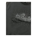 CECYLE felpa chiusa girocollo tinta unita con brillantini Nero per Bambina BY1859 NERO CECYLE 