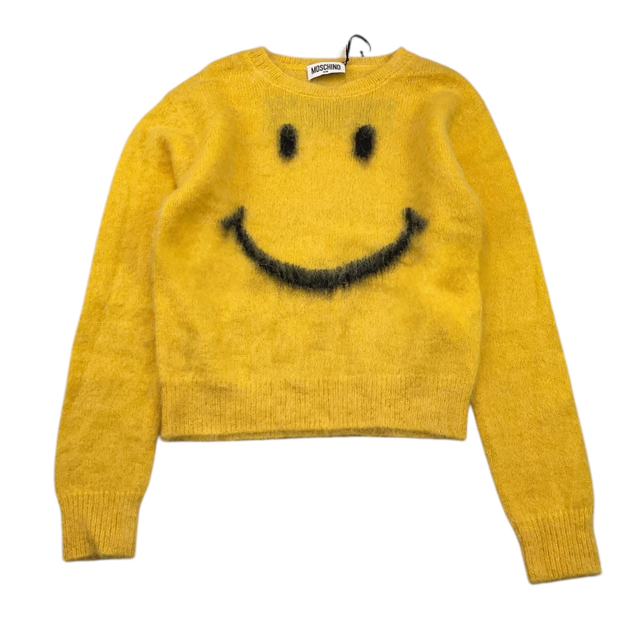 MOSCHINO maglia girocollo tinta unita con stampa Giallo per Bambino HDW02B GIALLO MOSCHINO 