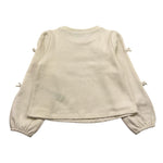 LIU JO felpa chiusa girocollo tinta unita con fiocchi Panna per Bambina KF4115JX PANNA LIU JO 