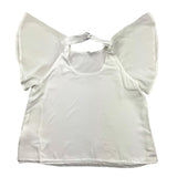 Lu Lu By Miss Grant Einfarbiges Halbarm-Shirt in Weiß für Mädchen