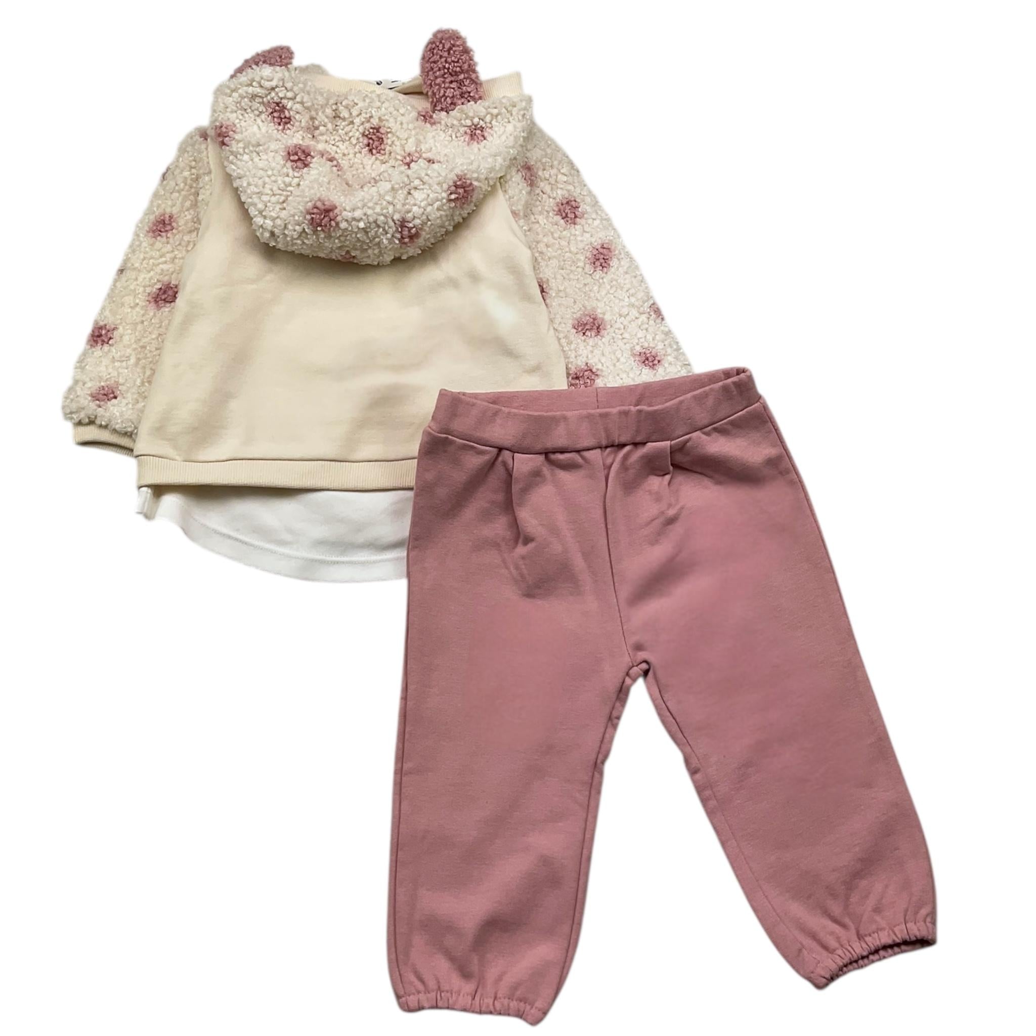 MAYORAL complet 3 pezzi felpa-shirt-pantalone Rosa per Neonata 2612 ROSA MAYORAL 