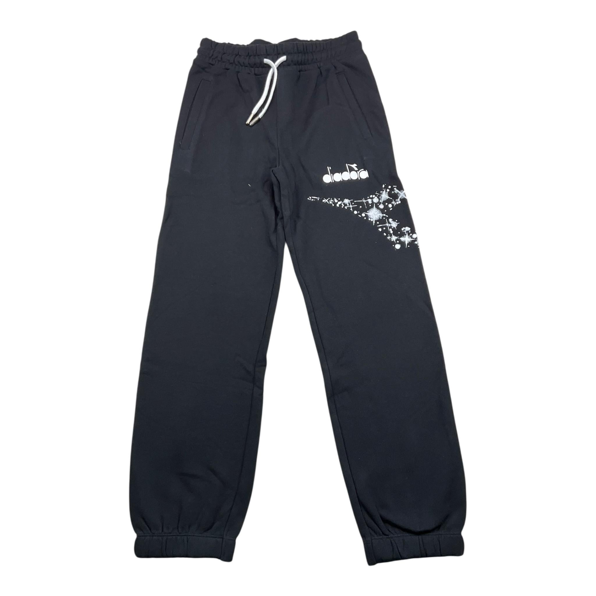DIADORA pantalone tuta tinta unita con logo Nero per Bambina F4DIJGFP052 NERO DIADORA 