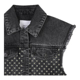 Marc Jacobs Smanicato In Denim Tinta Unita con Brillantini per Bambina W60544 NERO MARC JACOBS 